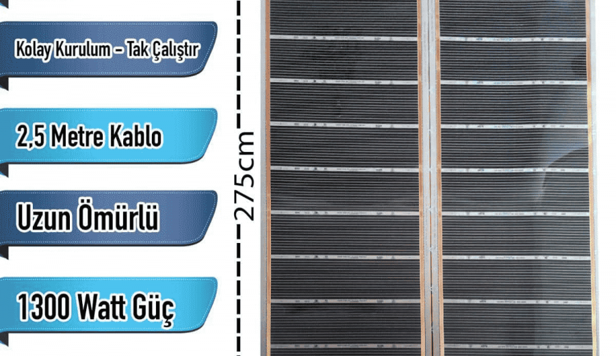 Termostatlı 6 Metrelik Halı Altı Isıtma (160x275cm)